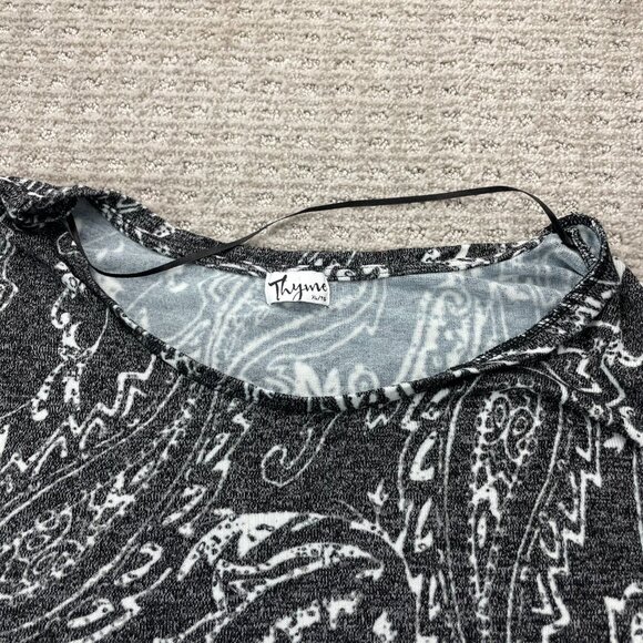 Thyme Maternity Shirt Dress Laced Long Sleeve Women Size Extra Large XL Gray - Picture 2 of 7